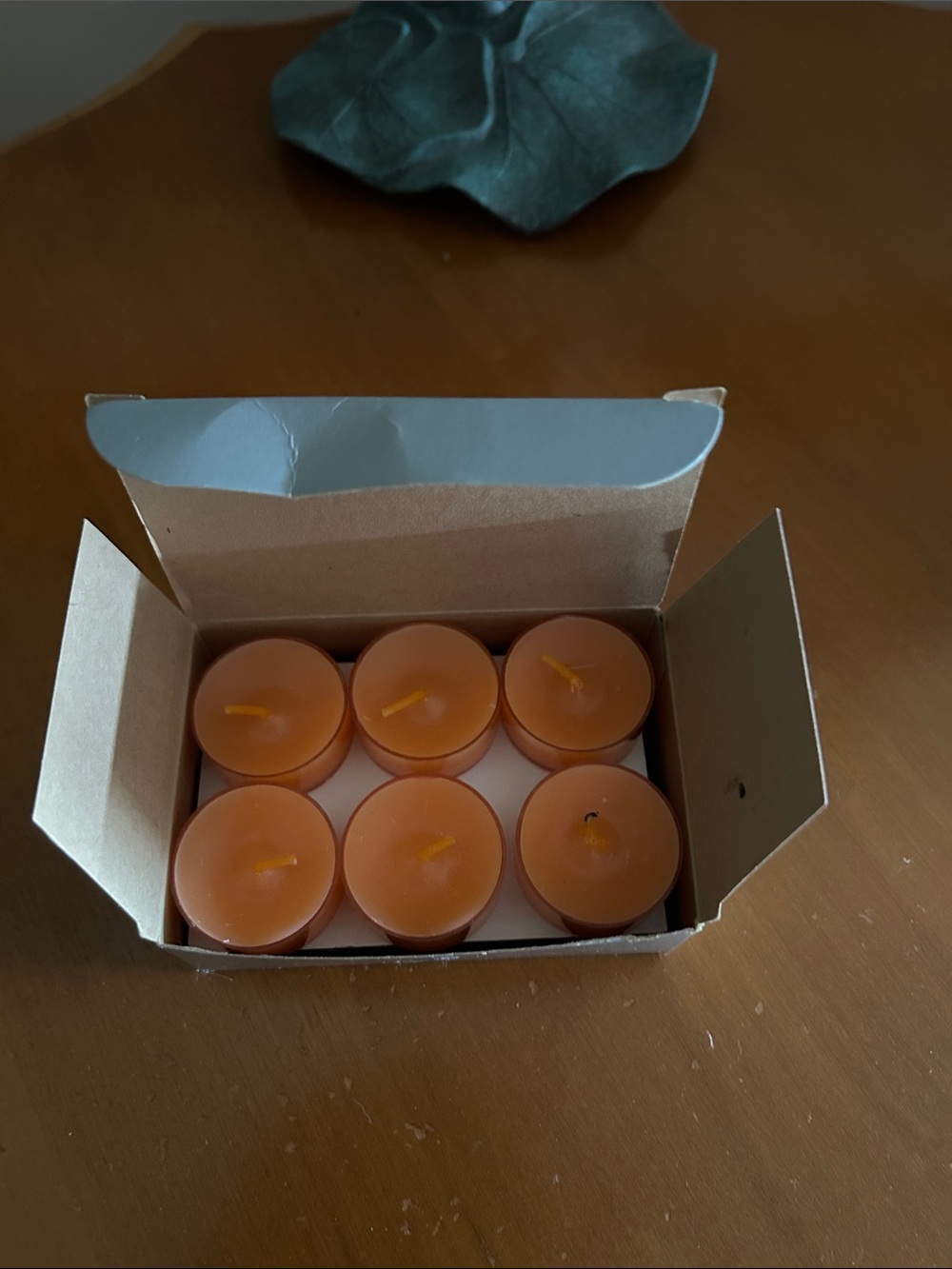 Orange Party Lite Tea Light Candles - Pack of 6